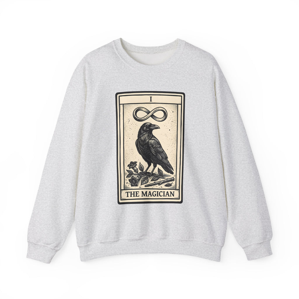 Raven Tarot Deck Sweatshirt Boho Chic Occult Gift Women Old School Sweatshirt Tarot Card Sweatshirt Bohemian Fan Vintage Sweatshirt Mystical Graphic Enchanted