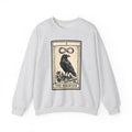 Raven Tarot Deck Sweatshirt Boho Chic Occult Gift Women Old School Sweatshirt Tarot Card Sweatshirt Bohemian Fan Vintage Sweatshirt Mystical Graphic Enchanted