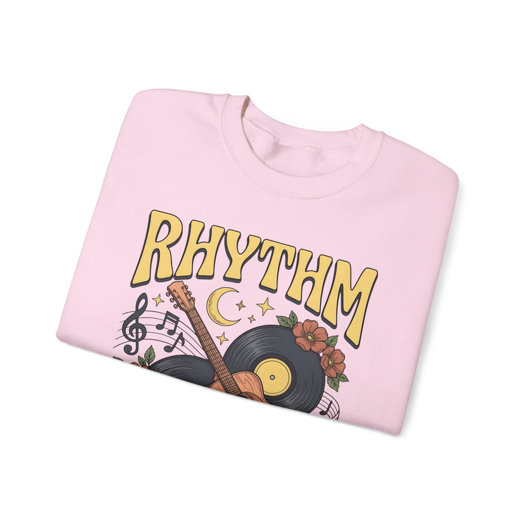Electric Guitar Records Sweatshirt Music Bouquet Gift Women Free Spirit Sweatshirt Guitar Sweatshirt Music Fan Bohemian Sweatshirt Floral Graphic Old School