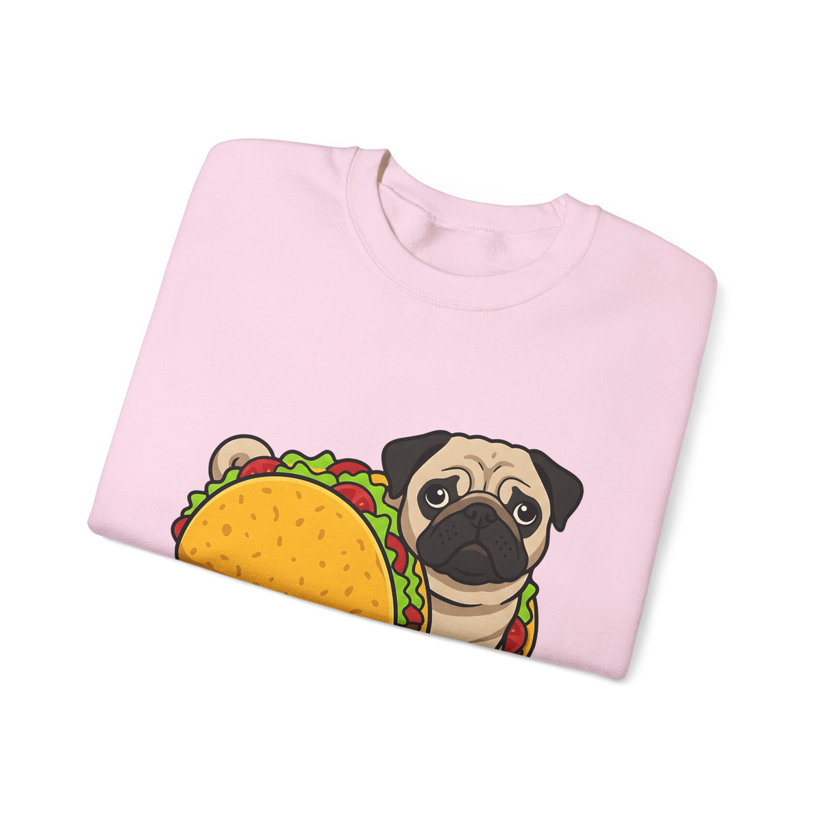 Pug Taco Dog Meal Gift Comic Taco Dog Fan Cartoon Food Doodle Lettuce Sweatshirt