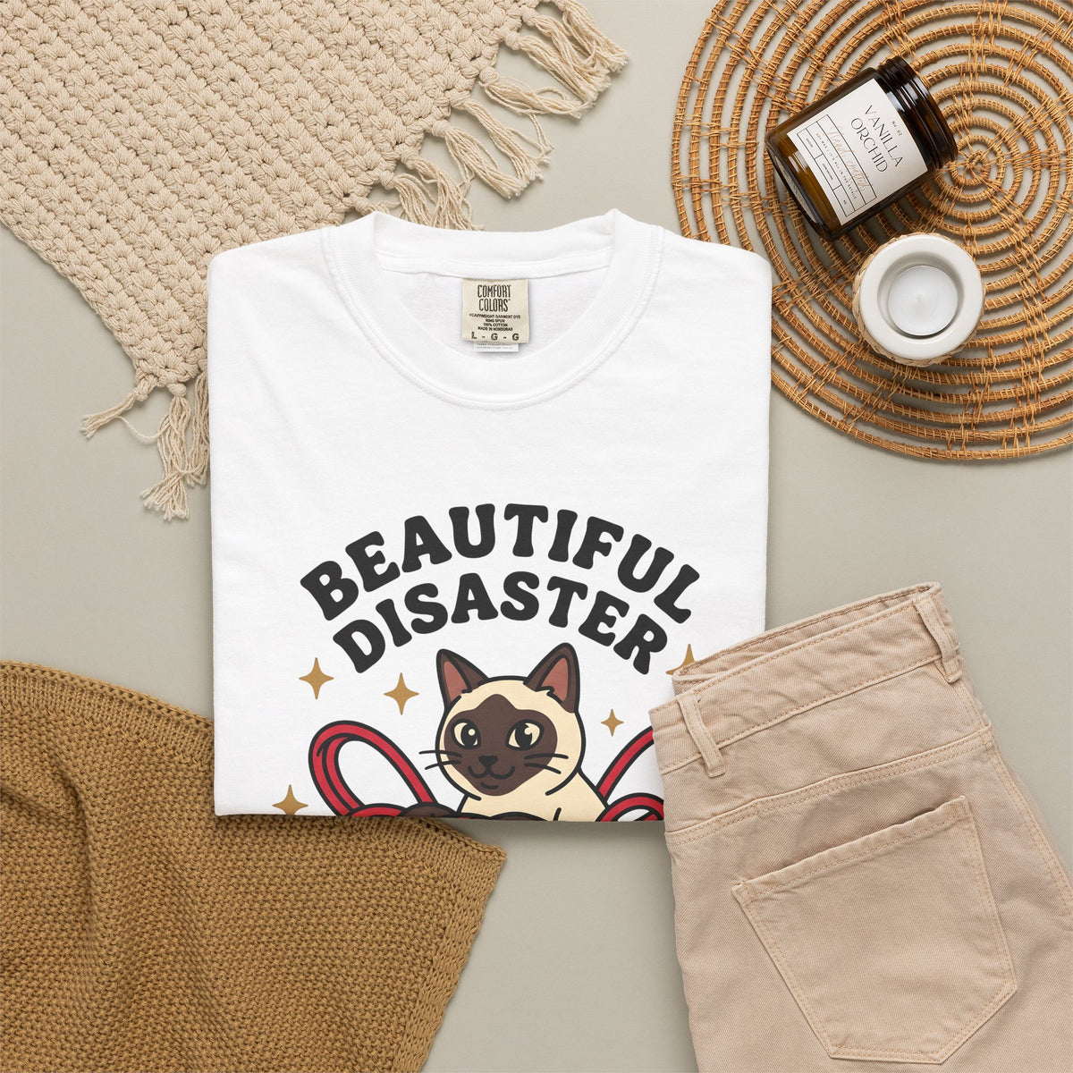 Siamese Kitten T-Shirt Cat Pet Gift Women Comic T-Shirt Kitten T-Shirt Cat Fan Cartoon T-Shirt Animal Graphic Vintage Wool Ball T-Shirt