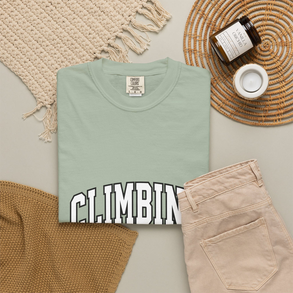 Climbing Lettering Climbing Exercise Gift Strong Typography Bouldering Enthusiast T-Shirt