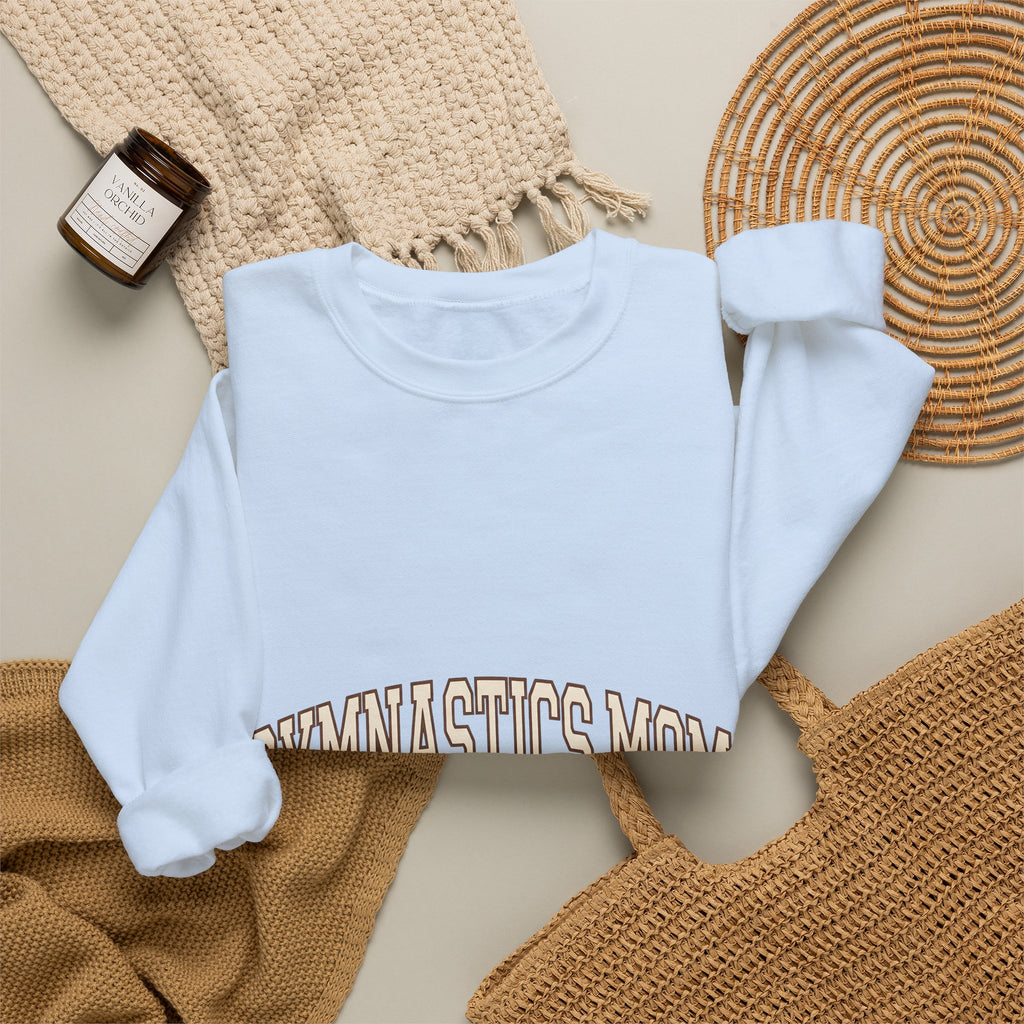 Varsity College Text Sweatshirt Moms Team Gift Women Sporty Sweatshirt College Lettering Sweatshirt Motherhood Fan Athletic Sweatshirt Squad Graphic Retro