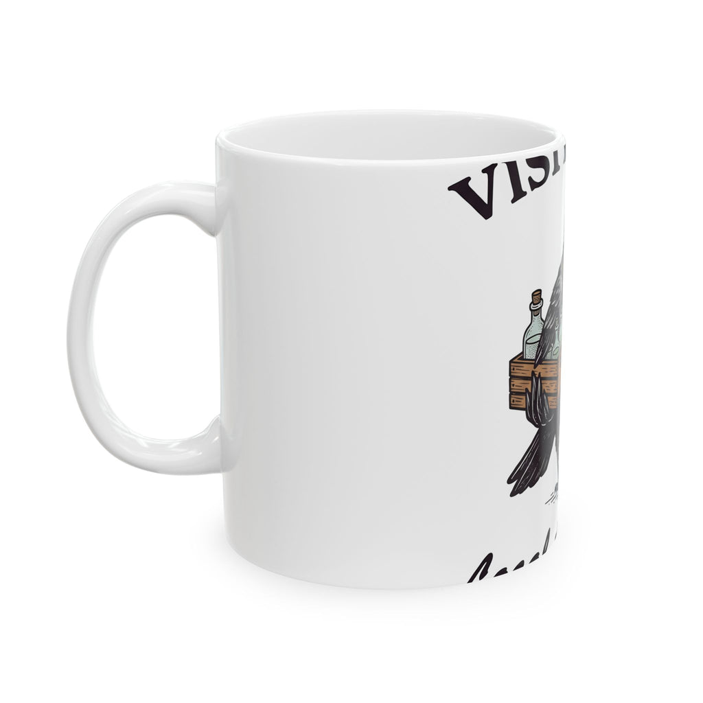 Blackbird Remedy Mug Halloween Macabre Gift Women Classic Mug Cure Mug Horror Fan Gothic Mug Dark Graphic Line Art Remedy Flasks