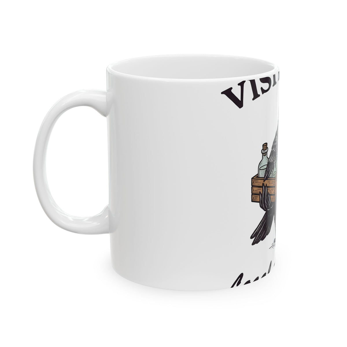 Blackbird Remedy Mug Halloween Macabre Gift Women Classic Mug Cure Mug Horror Fan Gothic Mug Dark Graphic Line Art Remedy Flasks