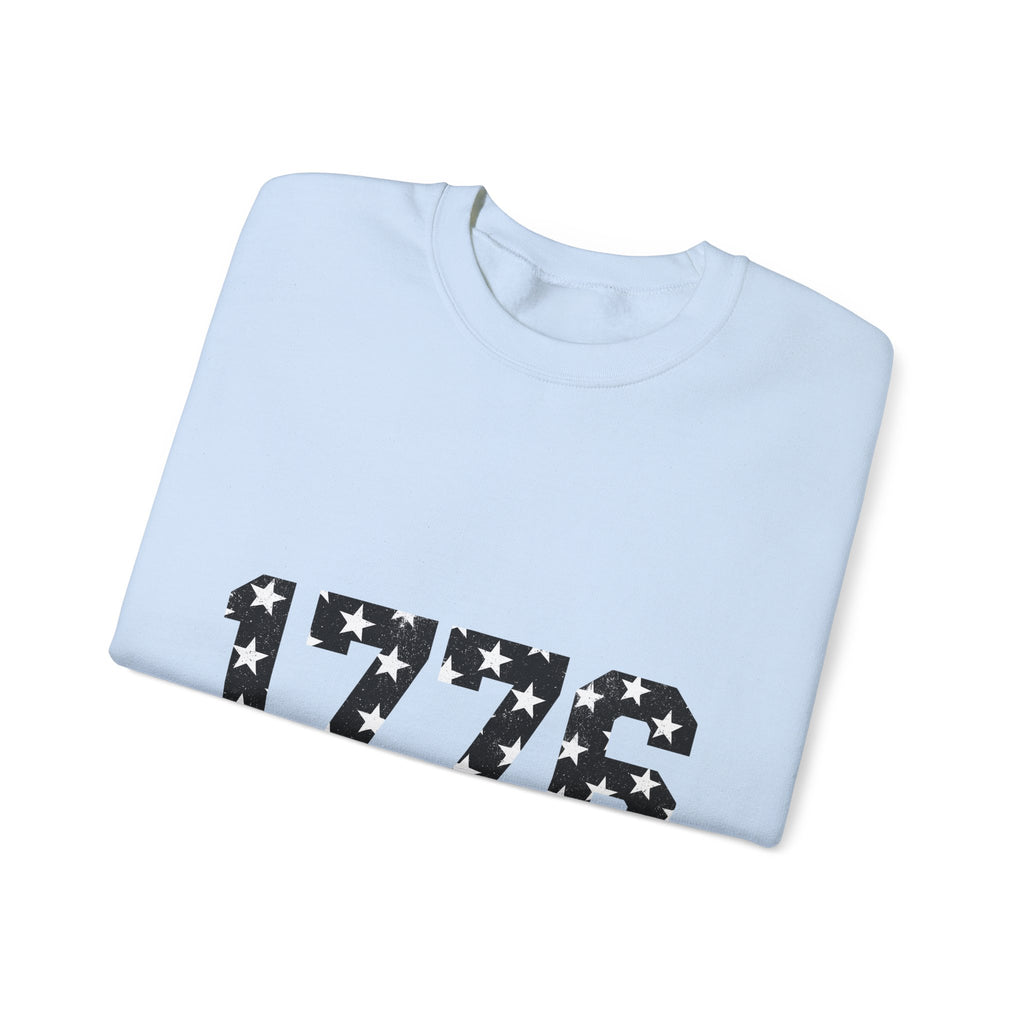 Star Pattern Digits 4Th Of July America Gift Grunge Number 4Th Of July Fan Sweatshirt