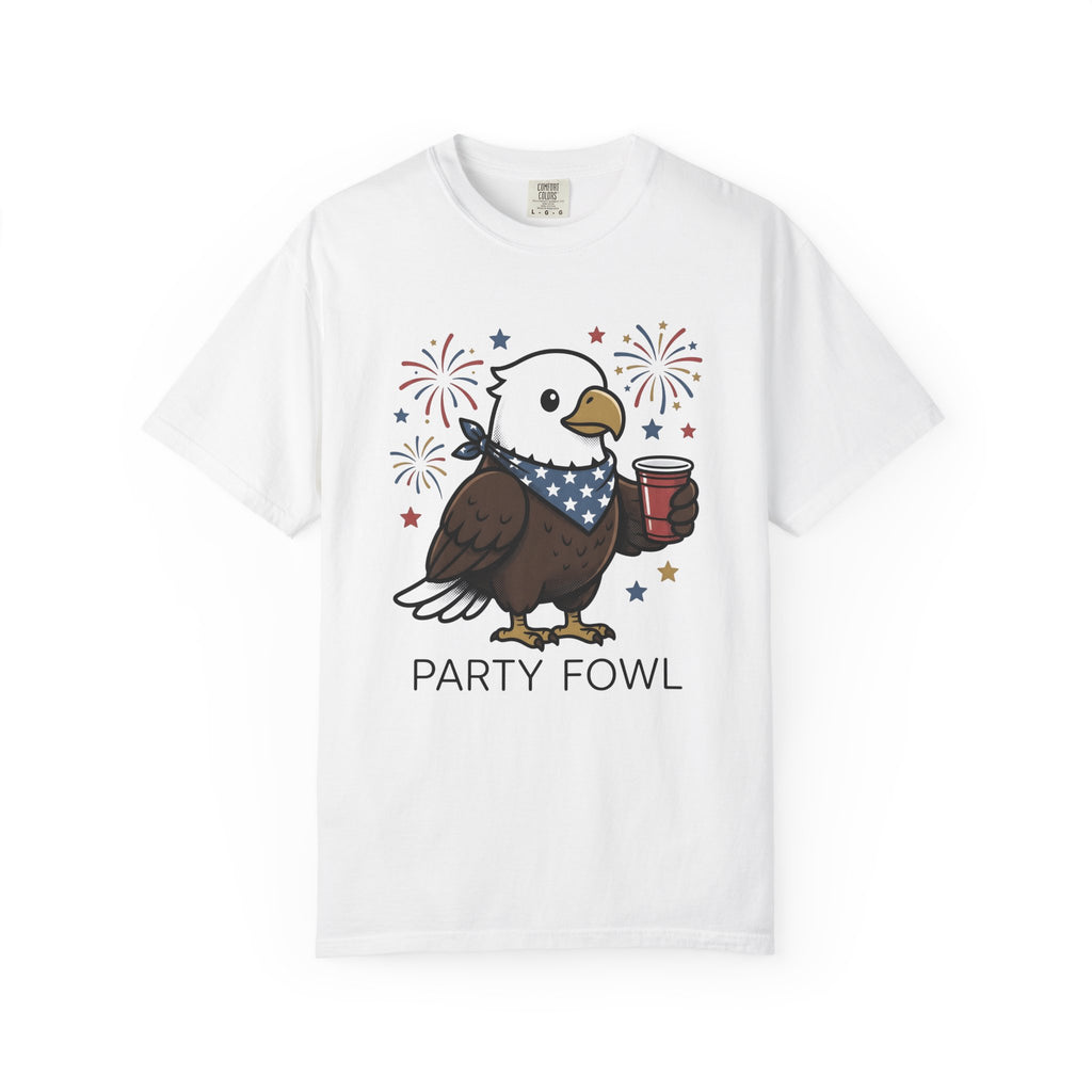Bald Eagle T-Shirt 4th Of July Usa Gift Women Comic T-Shirt Eagle T-Shirt Independence Day Fan Cartoon T-Shirt American Graphic Vintage Fireworks