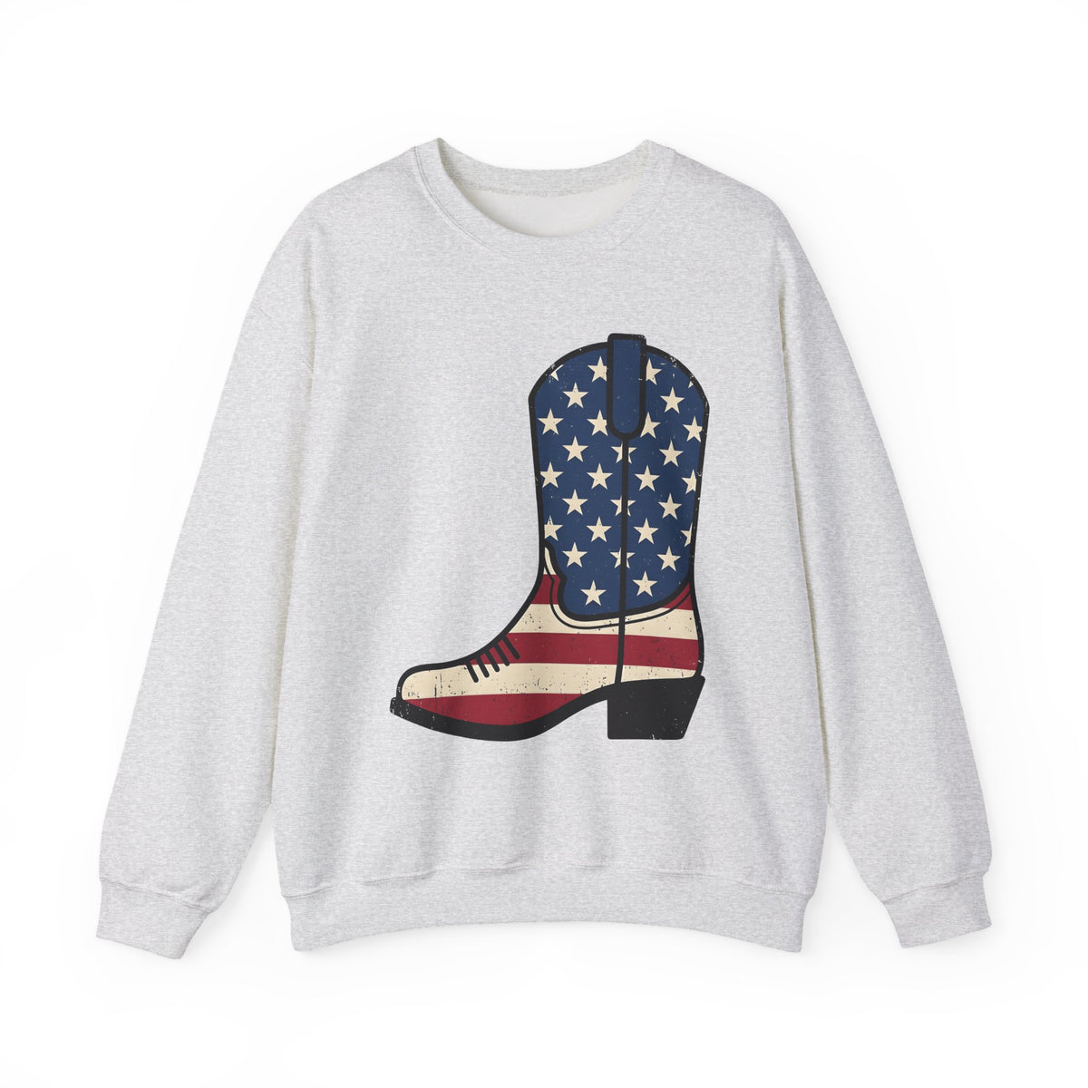 Leather Boot Sweatshirt America Rodeo Gift Women Heritage Sweatshirt Boot Sweatshirt American Fan Boots Sweatshirt Rodeo Graphic Antique Star Symbols Sweatshirt