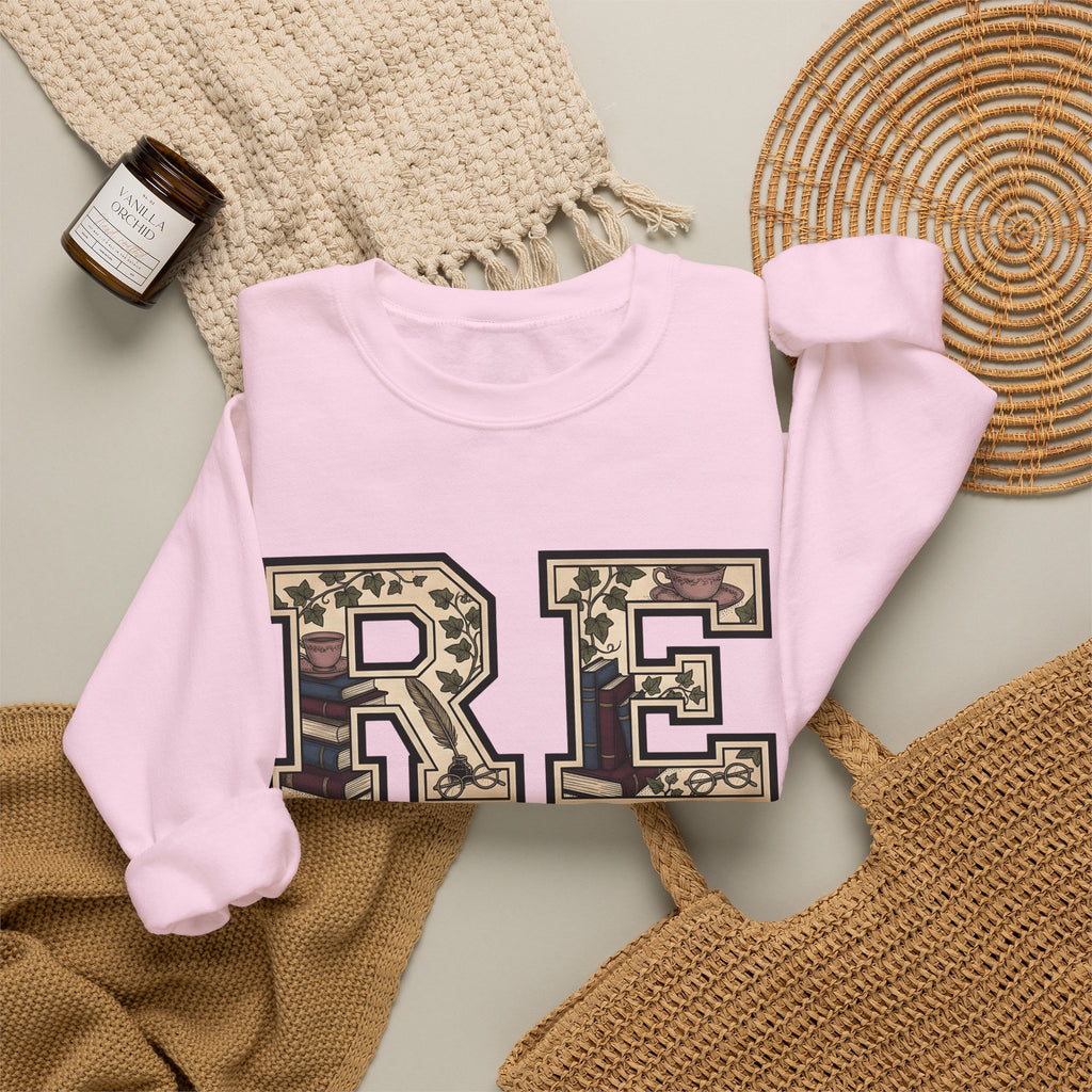Book Ivy Sweatshirt Teacher Books Gift Women Classic Sweatshirt Ivy Sweatshirt Educator Enthusiast Vintage Sweatshirt Literary Graphic Doodle Cup Sweatshirt