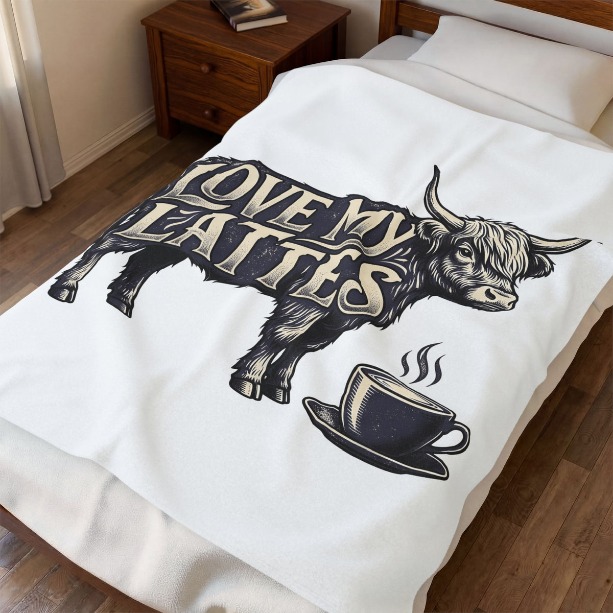 Fuzzy Cattle Blanket Coffee Creatures Gift Women Classic Blanket Cow Blanket Coffee Fan Vintage Blanket Animal Graphic Outline Latte Cup Blanket