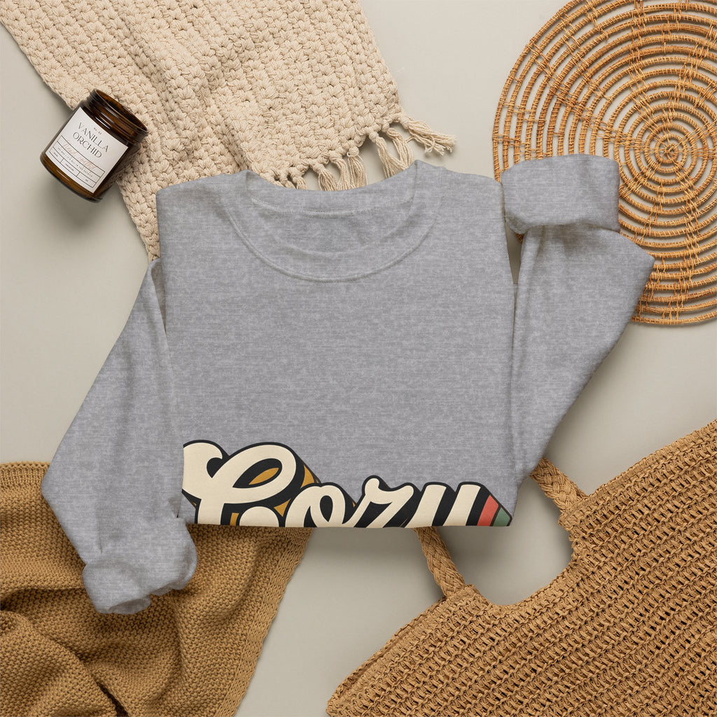 Old School Text Holiday Seasonal Gift Heavy Retro Typography Festive Fan Holiday Nostalgic Rainbow Sweatshirt