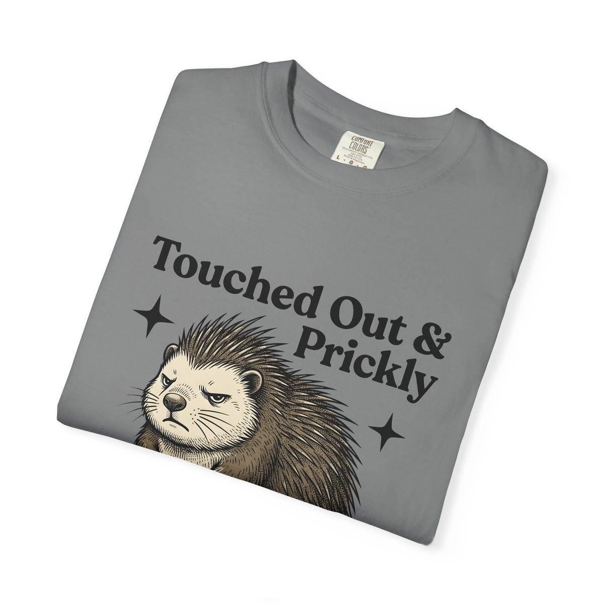 Grumpy Porcupine T-Shirt Moms Humor Gift Women Hand Drawn T-Shirt Quillpig T-Shirt Motherhood Fan Illustrated Graphic T-Shirt Vintage Stars T-Shirt