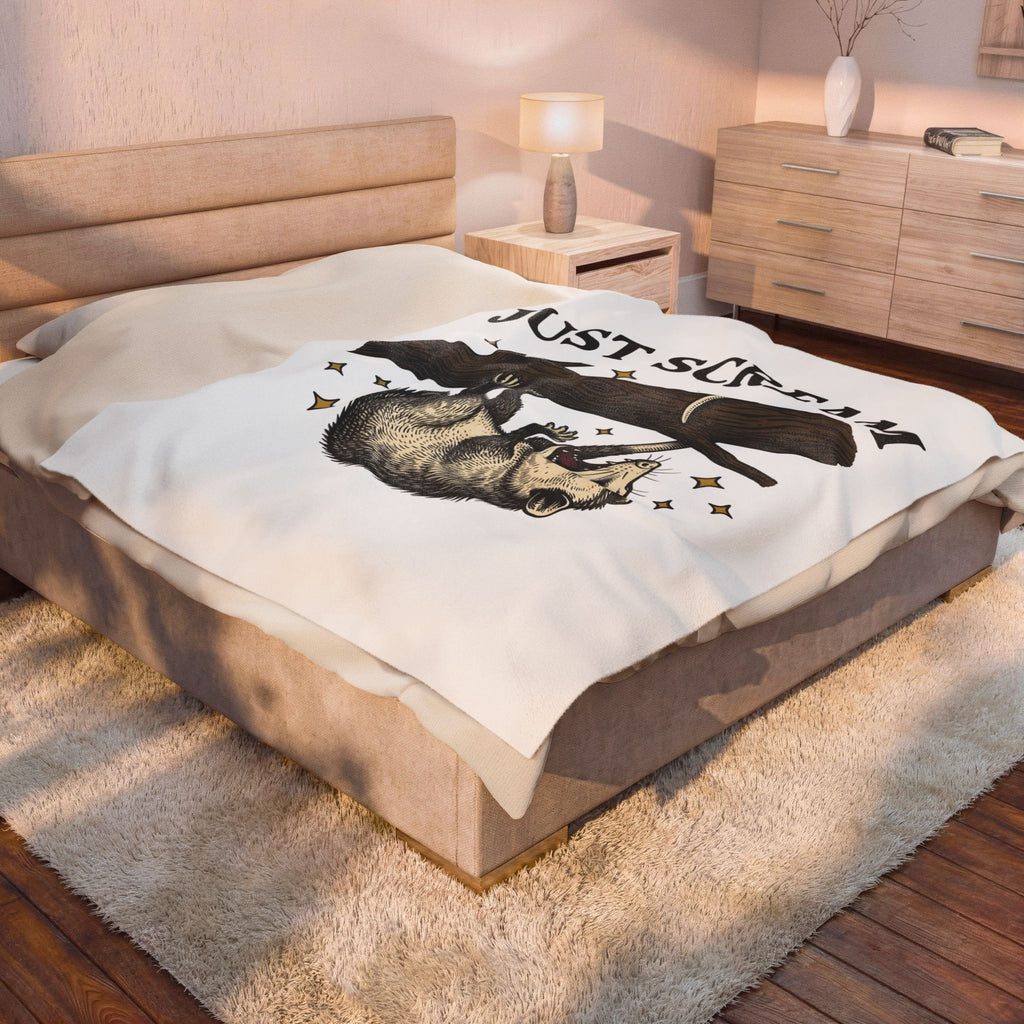 Possum Possum Animal Gift Vintage Opossum Possum Fan Retro Wildlife Hand Drawn Tree Blanket