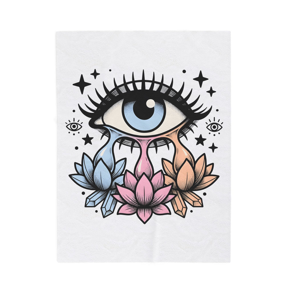 Magical Eye Blanket Boho Chic Meditation Gift Women Tribal Blanket Third Eye Blanket Bohemian Enthusiast Primitive Blanket Mindfulness Graphic