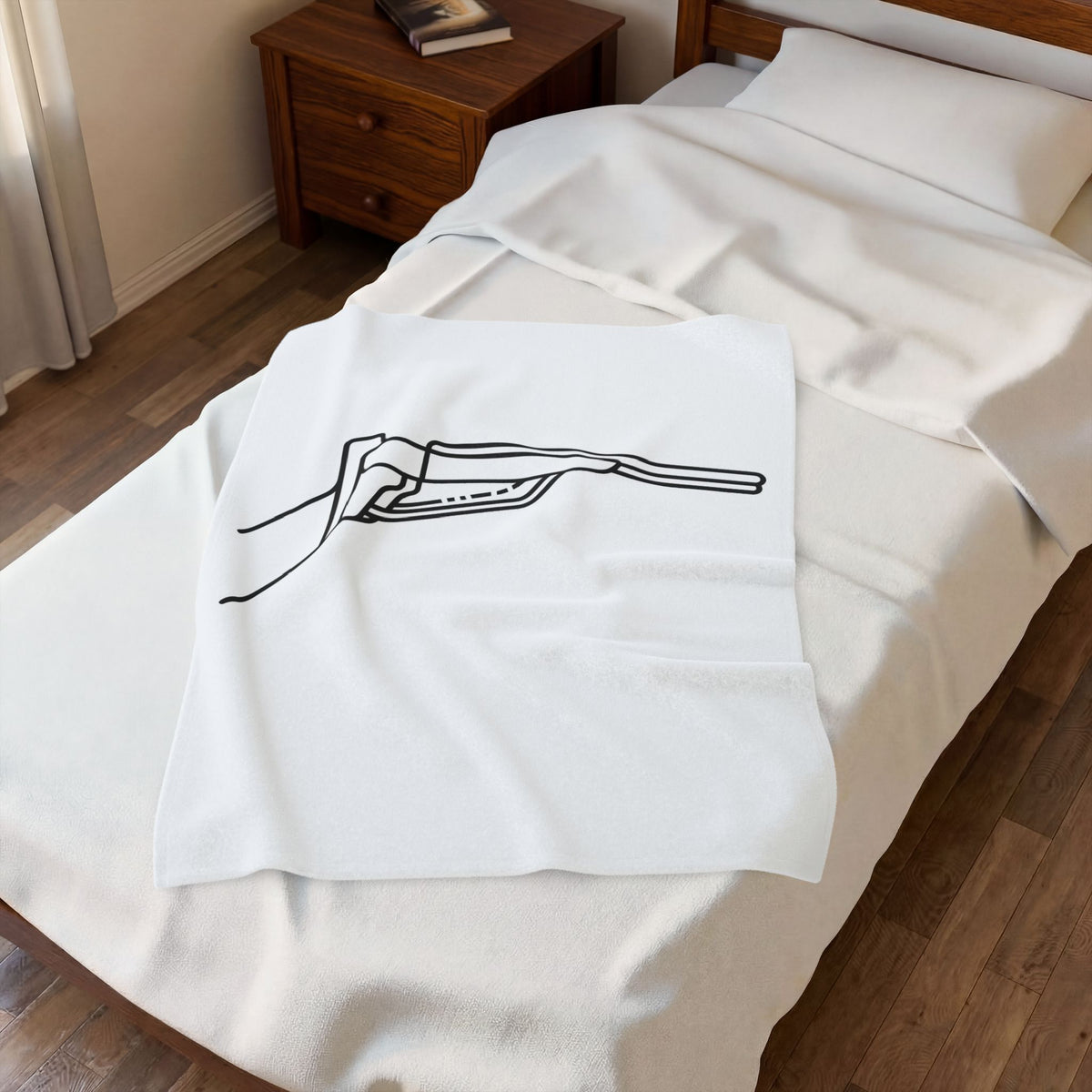 Basketball Goal Blanket Sports Athletics Gift Women Modern Blanket Hoop Blanket Athlete Enthusiast Contemporary Blanket Fitness Graphic Sketch