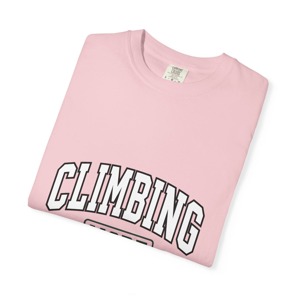 Climbing Lettering Climbing Exercise Gift Strong Typography Bouldering Enthusiast T-Shirt