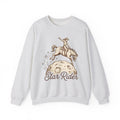Cowboy Horse Cowgirl Ranch Gift Retro Stallion Cowboy Fan Horseback Sketch Crescent Sweatshirt