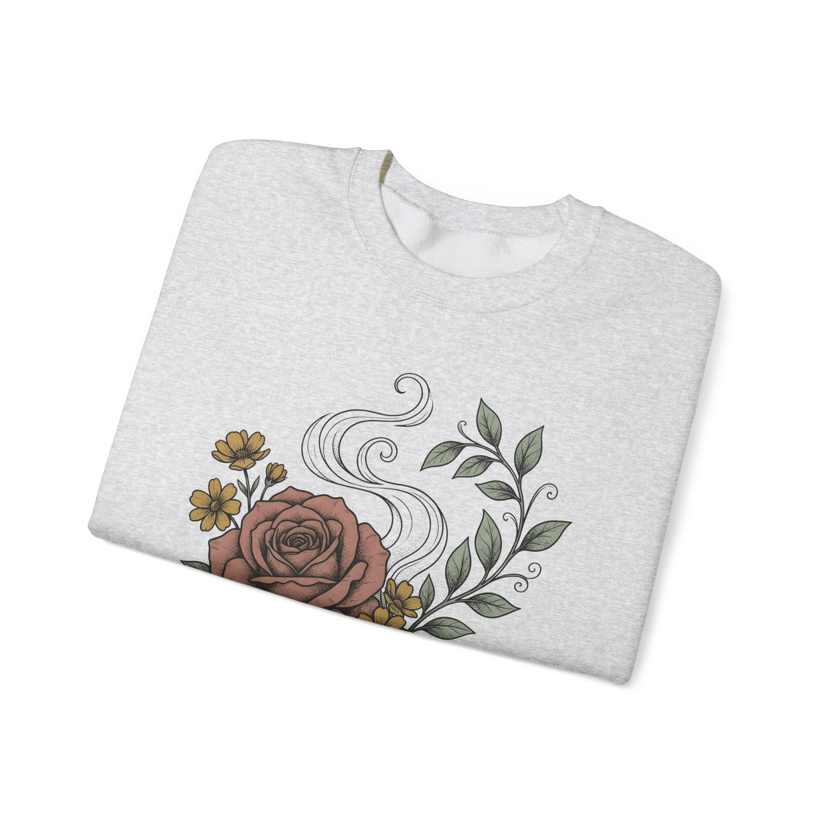 Floral Teacup Sweatshirt Moms Tea Gift Women Botanical Sweatshirt Teacup Sweatshirt Mother Fan Herbaceous Sweatshirt Tea Graphic Vintage Rose Sweatshirt