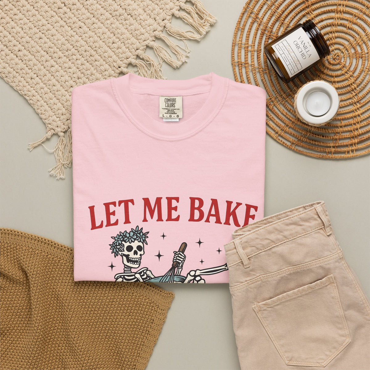 Skeleton Chef T-Shirt Funny Desserts Gift Women Pop Art T-Shirt Skeleton T-Shirt Humor Fan Comic T-Shirt Pastry Graphic Old School Mixing Bowl