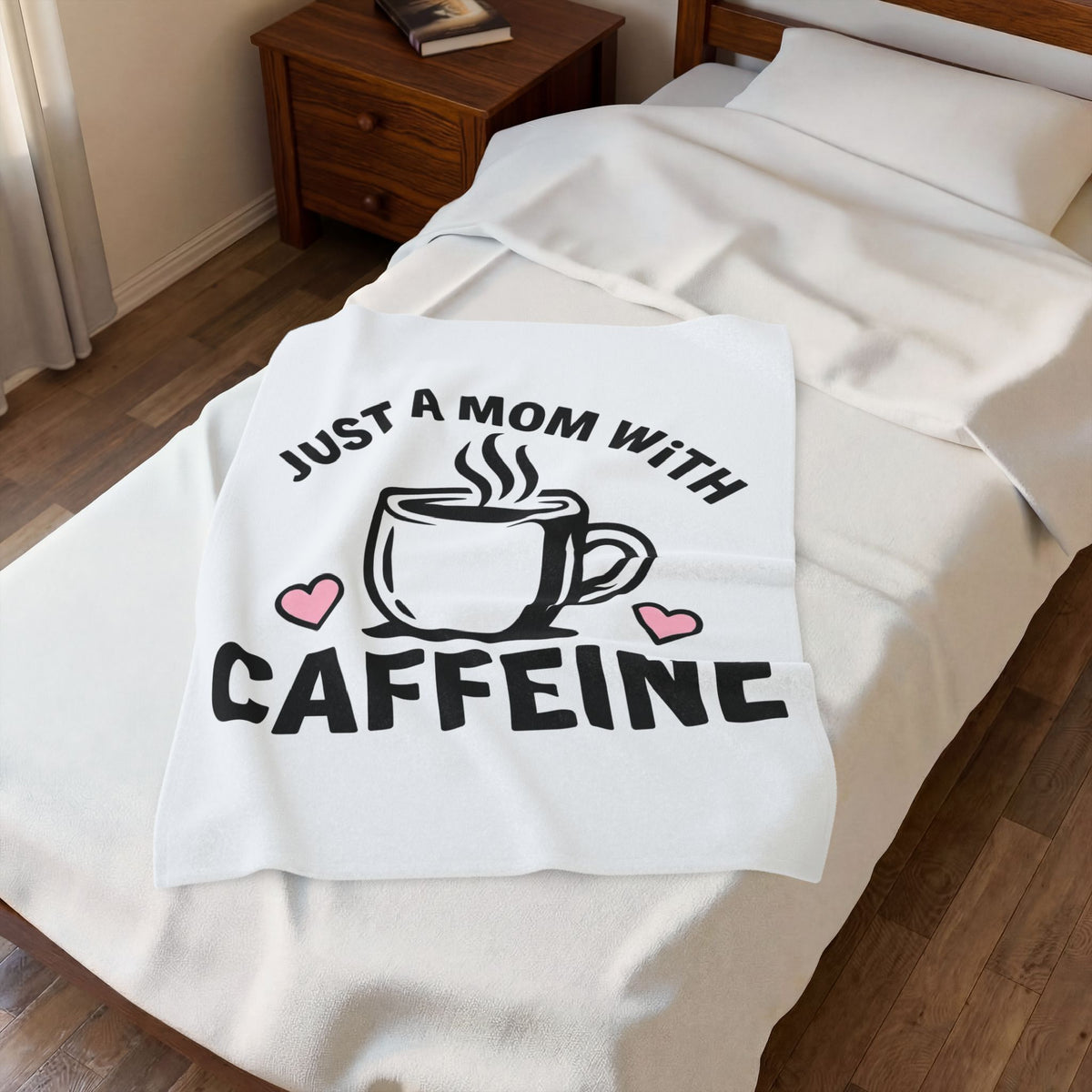 Coffee Cup Blanket Mom Coffee Gift Women Bold Blanket Blanket Blanket Mother Fan Coffee Blanket Graphic Minimalist Heart Blanket