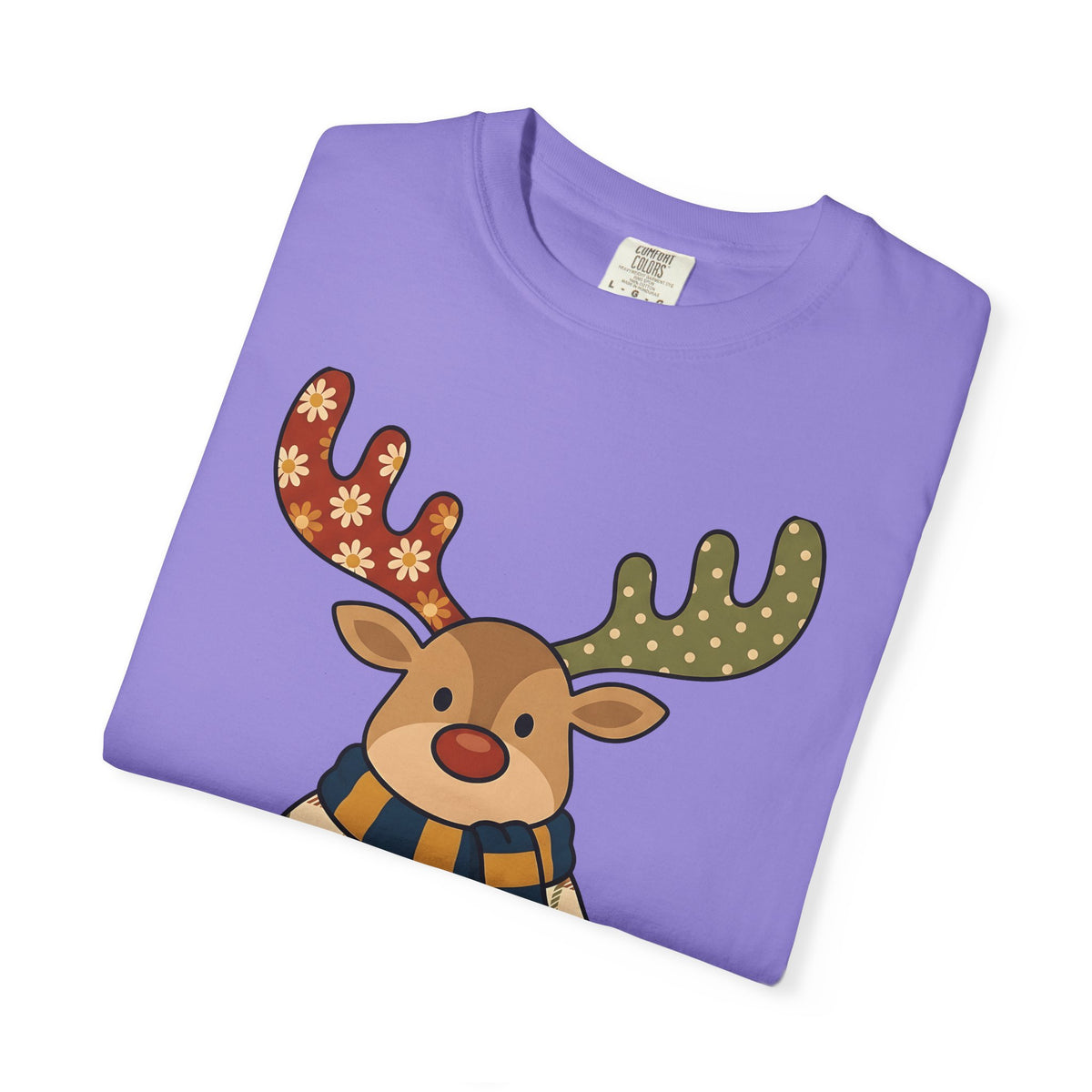Deer Drawing Holiday Noel Gift Cartoon Fawn Christmas Fan Caricature Christmas Classic Winter T-Shirt