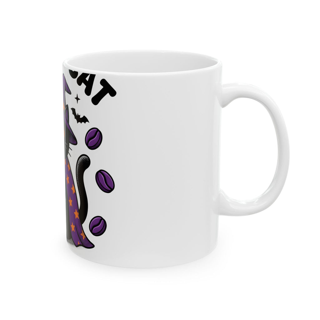 Black Cat Witch Mug Halloween Latte Gift Women Anime Mug Cat Witch Mug Horror Fan Manga Mug Coffee Graphic Classic Cup Mug