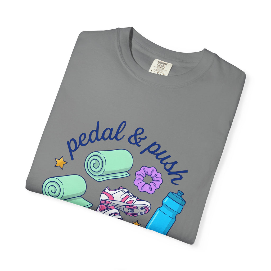 Bike Outfit T-Shirt Sports Exercise Gift Women Toon T-Shirt Cycling T-Shirt Athlete Enthusiast Cartoon T-Shirt Fitness Graphic Old School Gym Mat