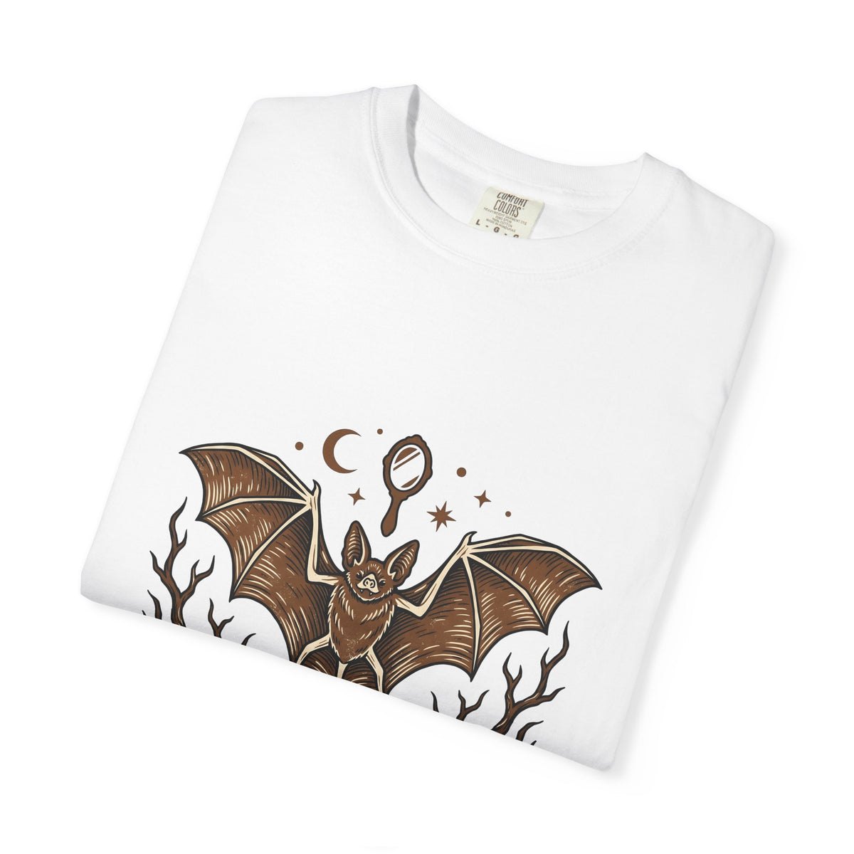 Bat Drawing T-Shirt Boho Chic Magic Gift Women Creepy T-Shirt Bat T-Shirt Bohemian Fan Spooky T-Shirt Mystical Graphic Sketch Taper Candle T-Shirt