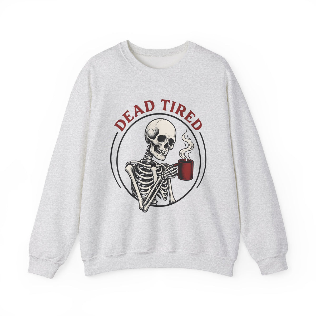 Skeleton Coffee Halloween Coffee Gift Tattoo Skull Coffee Horror Fan Traditional Caffeine Vintage Sweatshirt