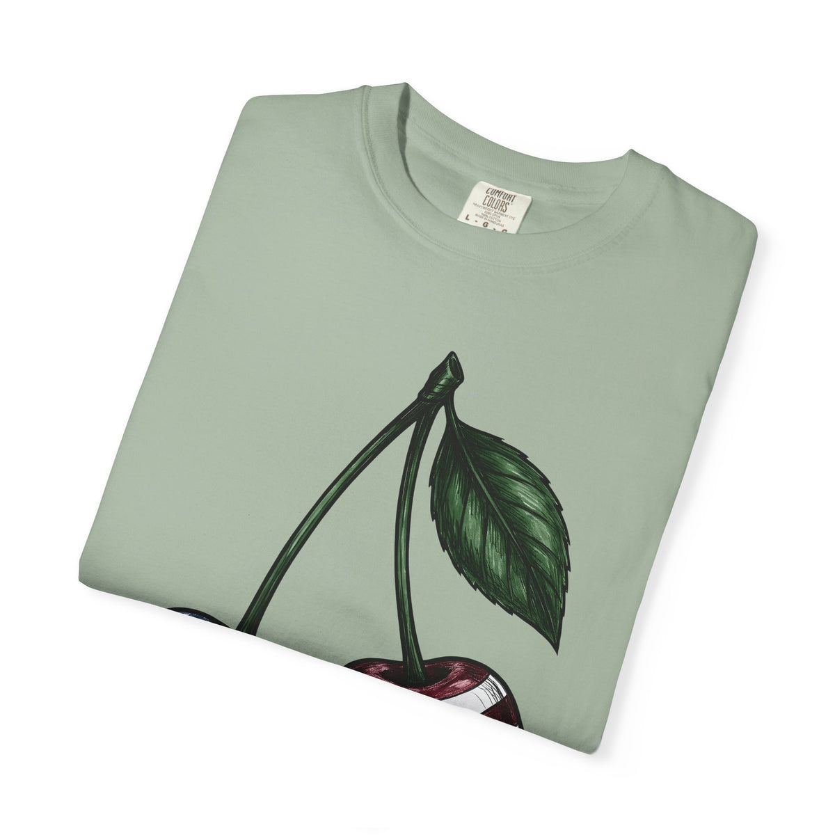 Patriotic Cherries T-Shirt America Fruit Gift Women Hand Drawn T-Shirt Cherries T-Shirt American Enthusiast Illustrated Graphic Vintage Leaf