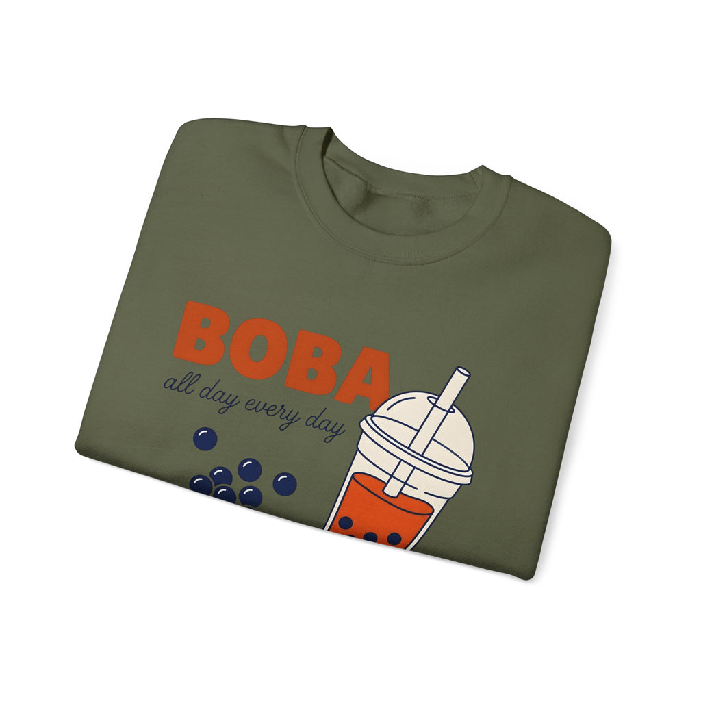 Tapioca Tea Sweatshirt Boba Dessert Gift Women Hand Drawn Sweatshirt Bubble Tea Sweatshirt Boba Fan Hand Drawn Sweatshirt Sweet Graphic Line Art Carp Sweatshirt