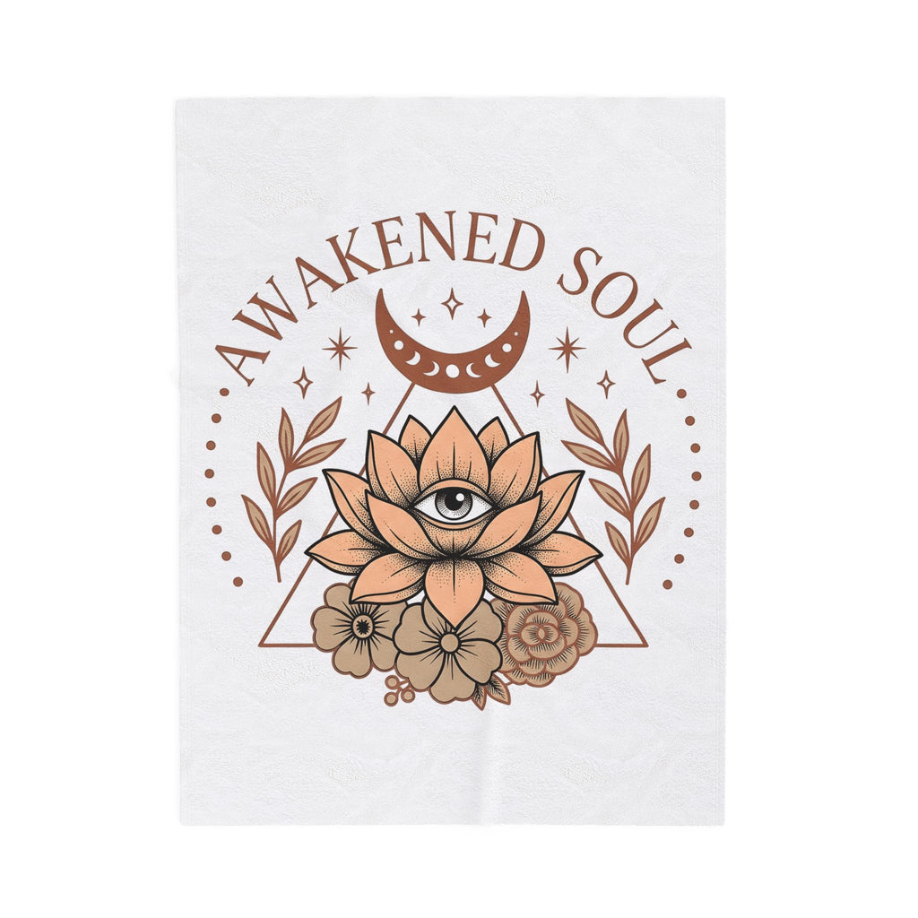 Lotus Eye Blanket Boho Chic Mystical Gift Women Spiritual Graphic Blanket Eye Blanket Bohemian Enthusiast Graphic Blanket Esoteric Graphic Design