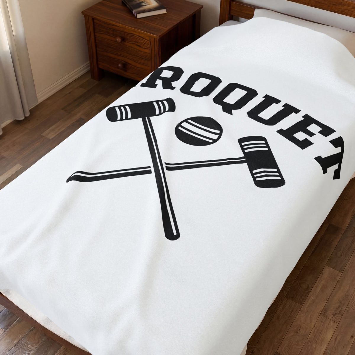 Croquet Mallets Croquet Game Gift Bold Mallet Croquet Fan Bold Sport Vintage Ball Blanket