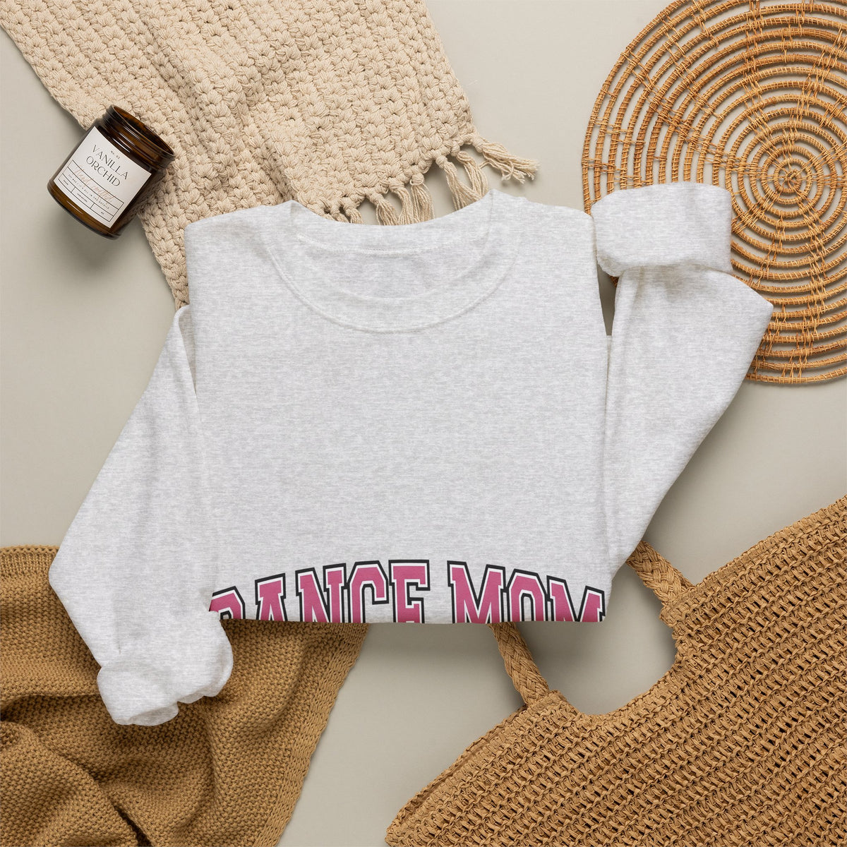 Varsity Font Sweatshirt Mom Ballet Gift Women Heavy Sweatshirt Lettering Sweatshirt Mother Fan Bold Sweatshirt Pointe Graphic Classic Rounded Shape Sweatshirt