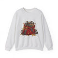 Raccoon Toy Sack Sweatshirt Christmas Animals Gift Women Cute Sweatshirt Trash Panda Sweatshirt Xmas Fan Critter Graphic Sweatshirt Hand Drawn Fairy Lights