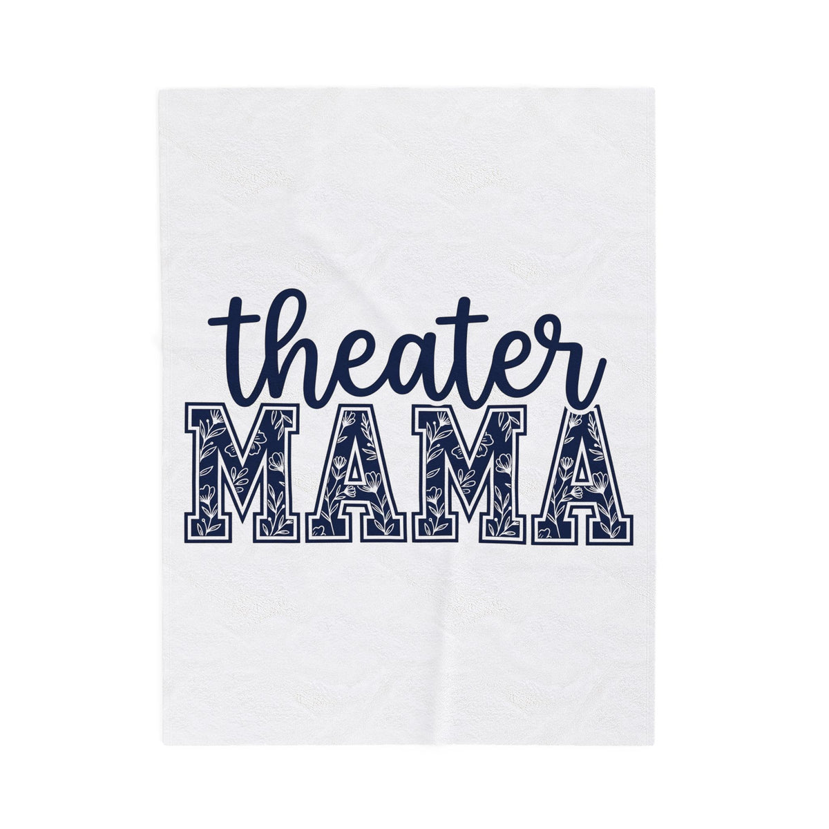 Flower Lettering Blanket Moms Plays Gift Women Strong Blanket Typography Blanket Motherhood Fan Bold Blanket Theater Graphic Contemporary Blossoms