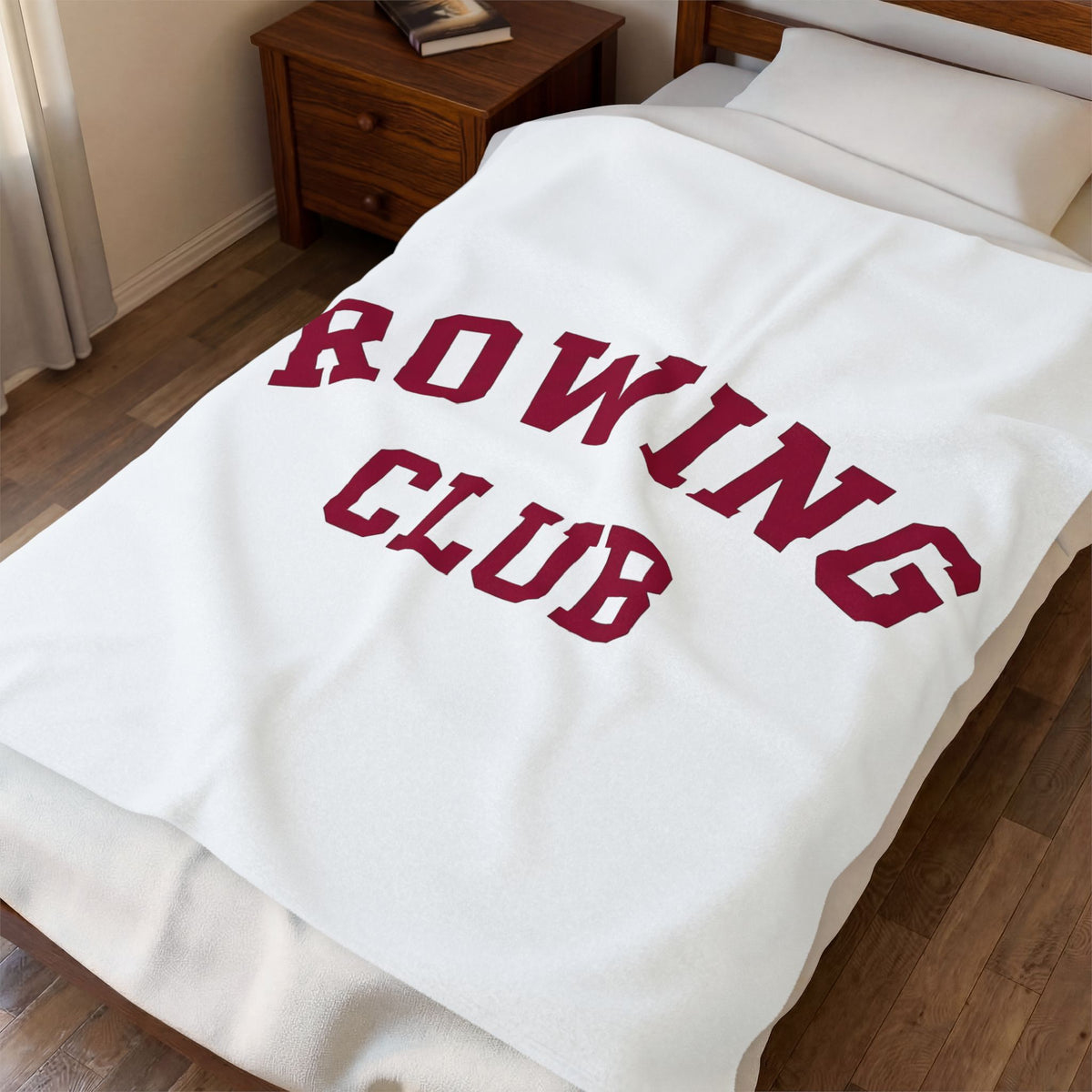 Rowing Team Blanket Rowing Fitness Gift Women Athletic Blanket Crew Blanket Rowing Enthusiast Sporty Blanket Workout Graphic Retro Varsity Font