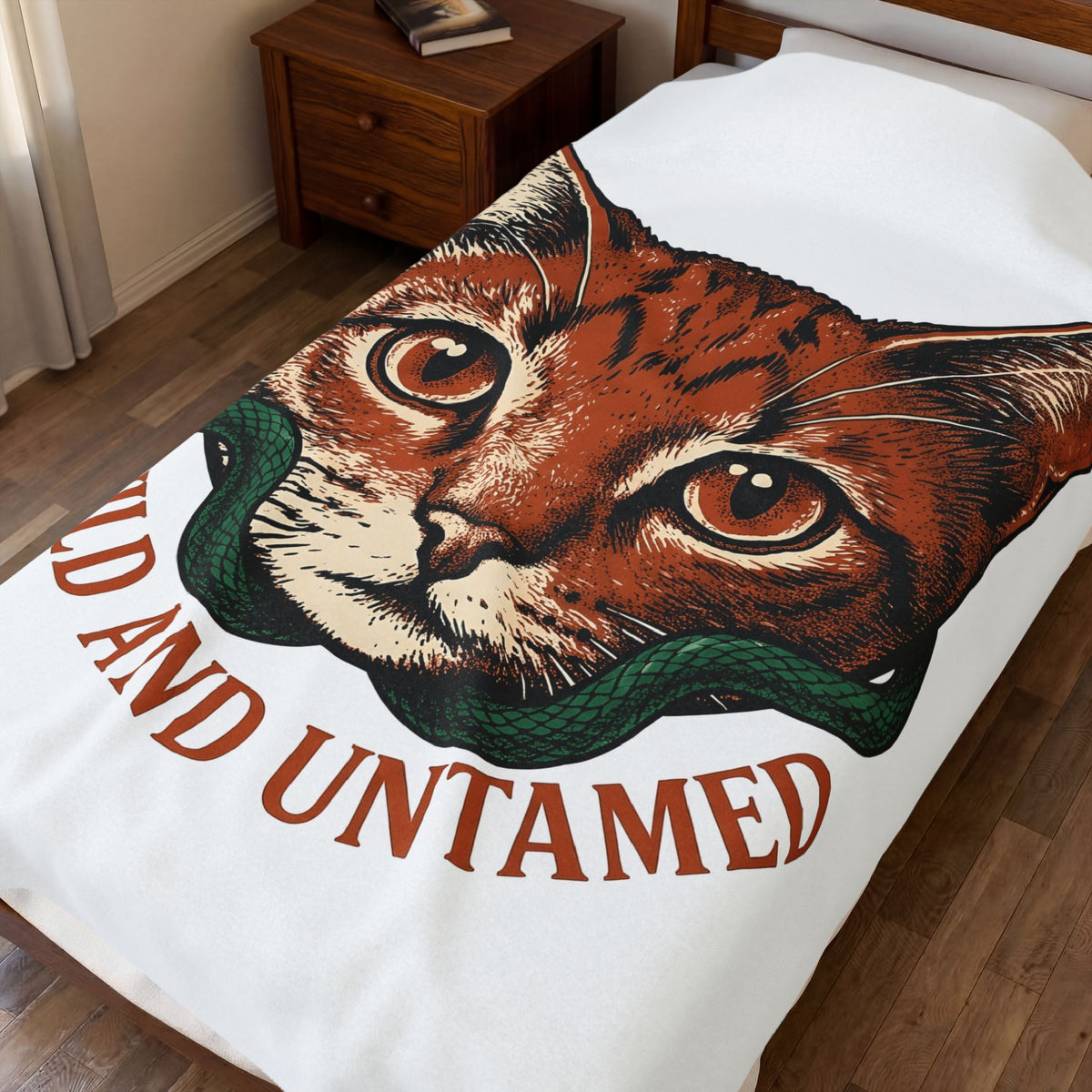 Kitten Face Blanket Cat Wildlife Gift Women Retro Blanket Kitten Blanket Cat Fan Feline Blanket Vintage Graphic Animal Illustration Sketch Serpent