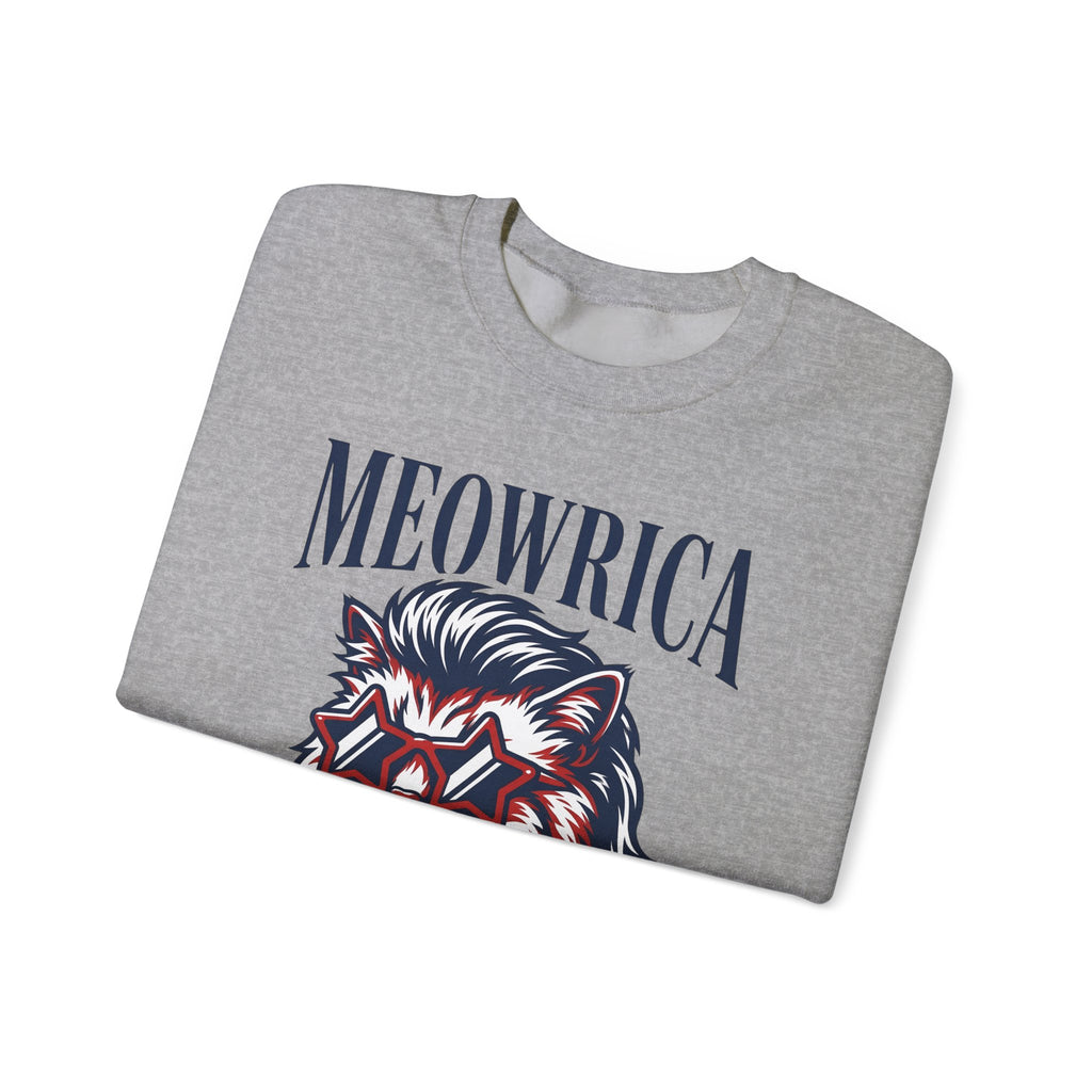 American Kitty Sweatshirt America Pet Gift Women Pop Art Sweatshirt Cat Sweatshirt Patriot Fan Fauvism Sweatshirt Animal Graphic Classic Star Shades Sweatshirt