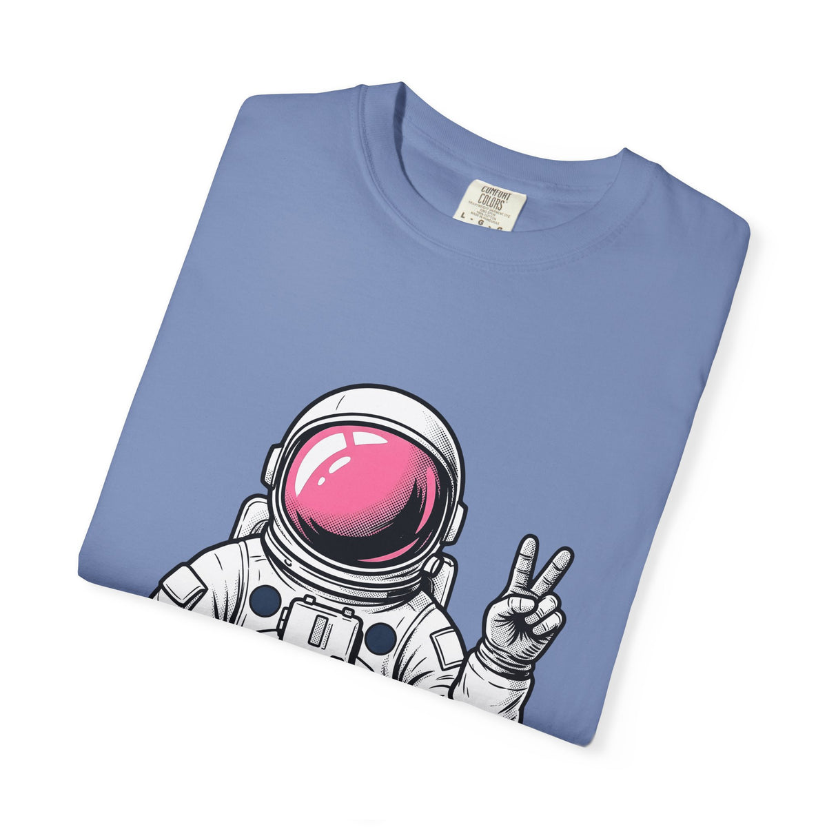 Astronaut Graphic T-Shirt America Space Gift Women Comic T-Shirt Cosmonaut T-Shirt Patriot Fan Galactic Graphic Illustration Cartoon T-Shirt Retro