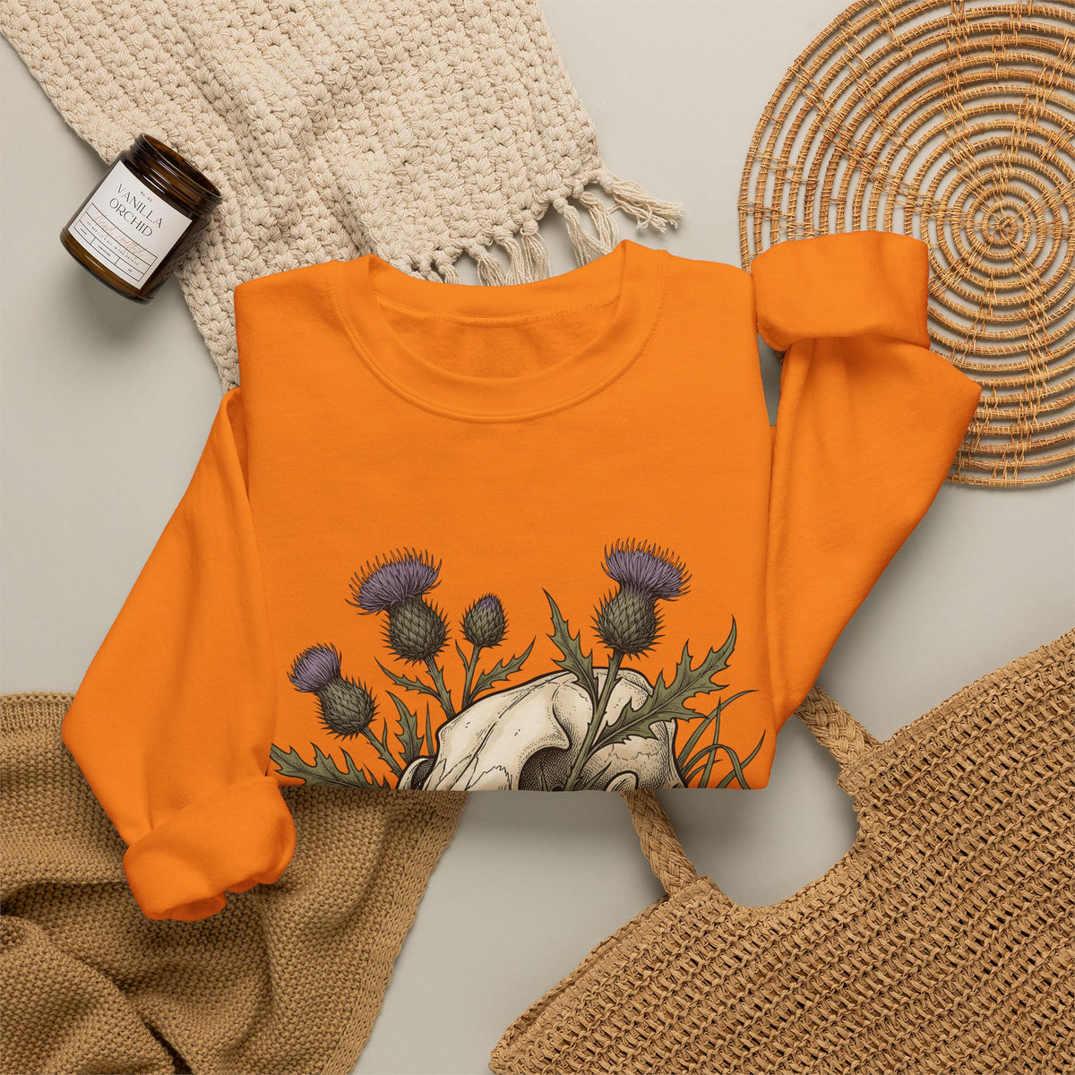 Animal Skull Sweatshirt Animals & Flowers Spooky Gift Women Sketch Sweatshirt Cranium Sweatshirt Wildlife Fan Illustration Graphic Sweatshirt Hand Drawn