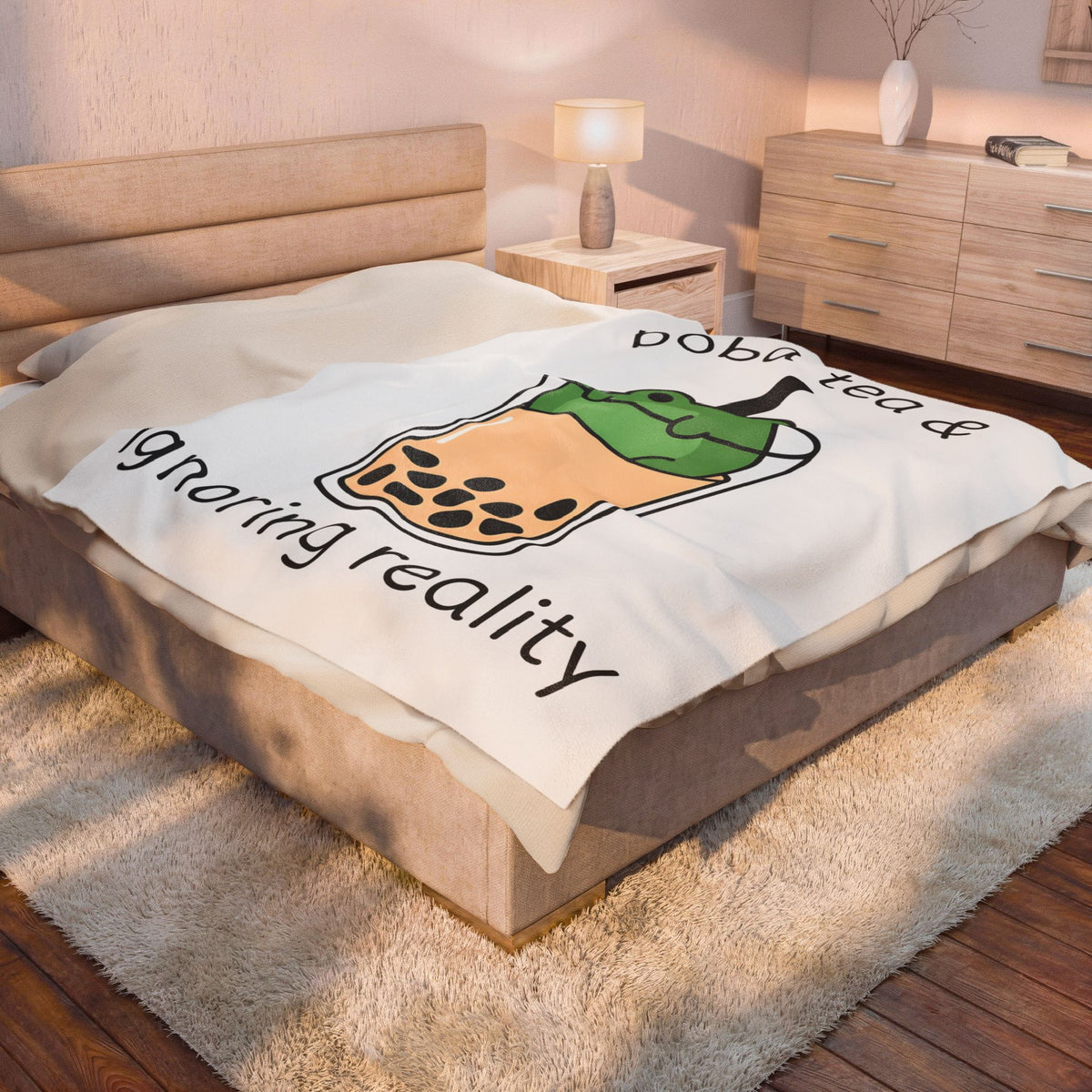 Frog Boba Drink Blanket Drinks Creatures Gift Women Sweet Blanket Boba Blanket Beverage Fan Toad Graphic Sleek Bubble Tea Blanket