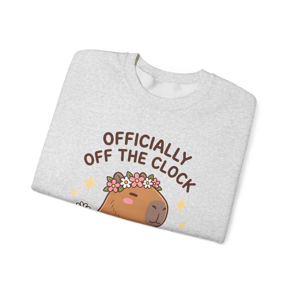 Capybara Coffee Sweatshirt Nurses Animal Gift Women Cute Sweatshirt Coffee Sweatshirt Nurse Enthusiast Adorable Sweatshirt Wildlife Graphic Cartoon Daisies
