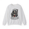 Death Figure Sweatshirt Christmas Dark Gift Women Distressed Sweatshirt Grim Reaper Sweatshirt Xmas Fan Gothic Sweatshirt Macabre Graphic