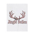Reindeer Antlers Christmas Holiday Gift Glitter Caribou Xmas Fan Sparkly Seasonal Hand Drawn Blanket