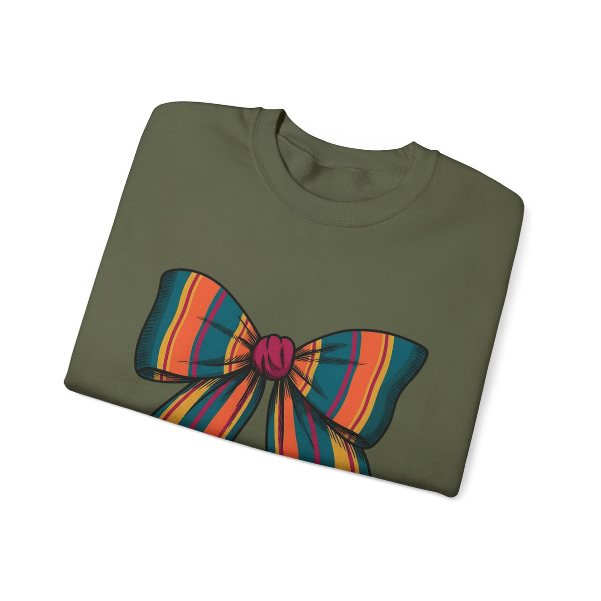 Striped Hair Bow Sweatshirt Moms Apparel Gift Women Simple Graphic Sweatshirt Hair Bow Sweatshirt Mom Fan Minimalist Sweatshirt Clothing Graphic Classic Fringe
