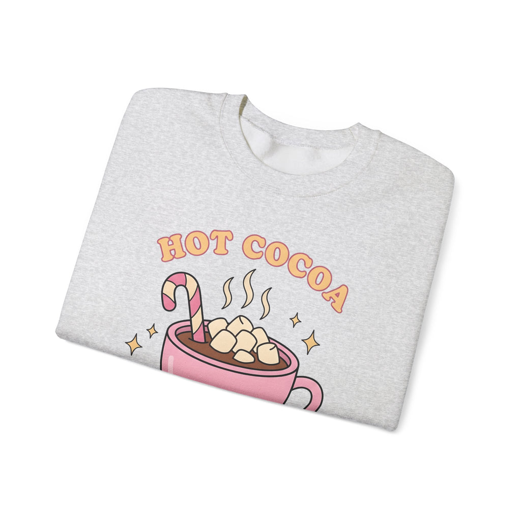Hot Chocolate Cup Cocoa Winter Gift Line Mug Chocolate Fan Drawing Nostalgic White Marshmallows Sweatshirt