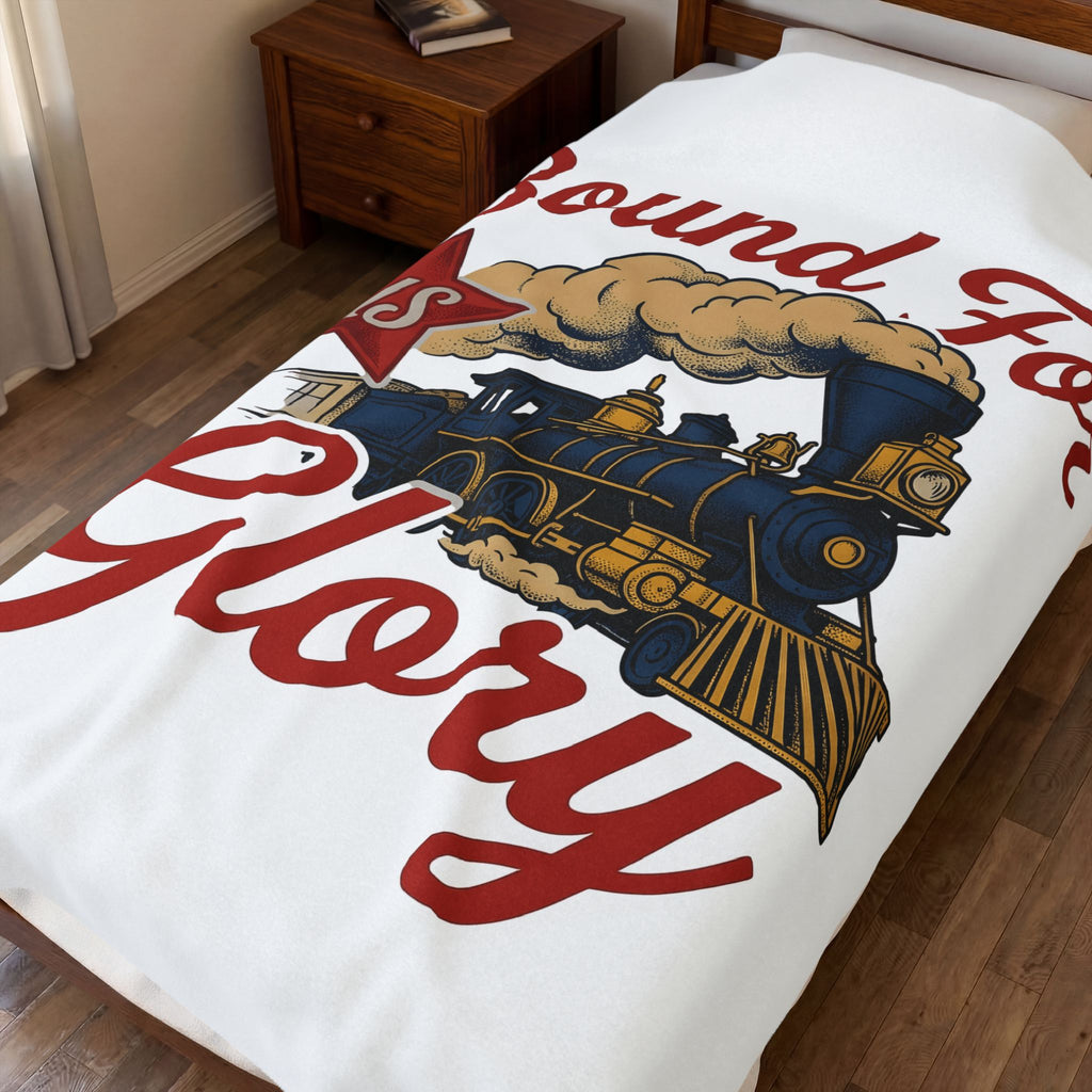 Locomotive Blanket America Flag Gift Women Antique Blanket Train Blanket Patriot Fan Vintage Blanket Banner Graphic Old School Spark Blanket
