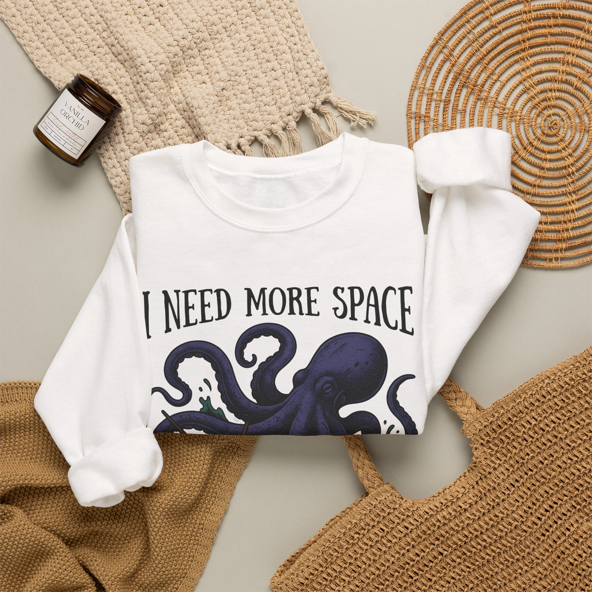 Octopus Ship Sweatshirt Funny Nautical Gift Women Vintage Sweatshirt Kraken Sweatshirt Humor Fan Retro Sweatshirt Maritime Graphic Hand Drawn Ocean Sweatshirt