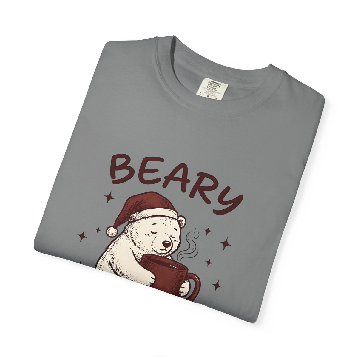 Bear T-Shirt T-Shirt Christmas Animal Gift Women Cute T-Shirt T-Shirt T-Shirt Xmas Fan Coffee T-Shirt T-Shirt Wildlife Graphic Hand Drawn Santa Hat T-Shirt